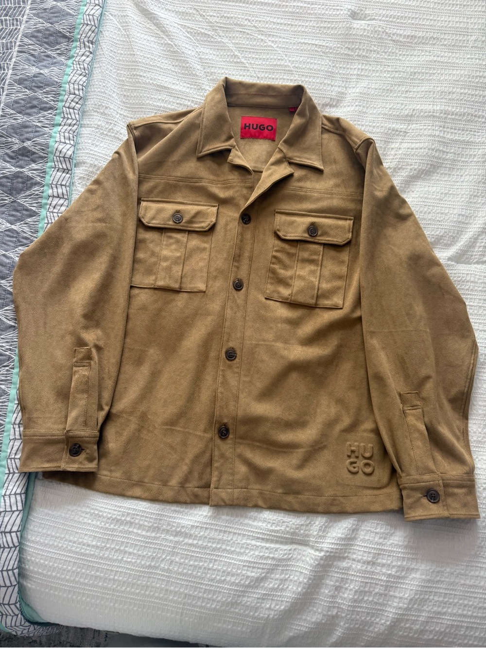 HUGO Boss Suede tan military-style field jacket